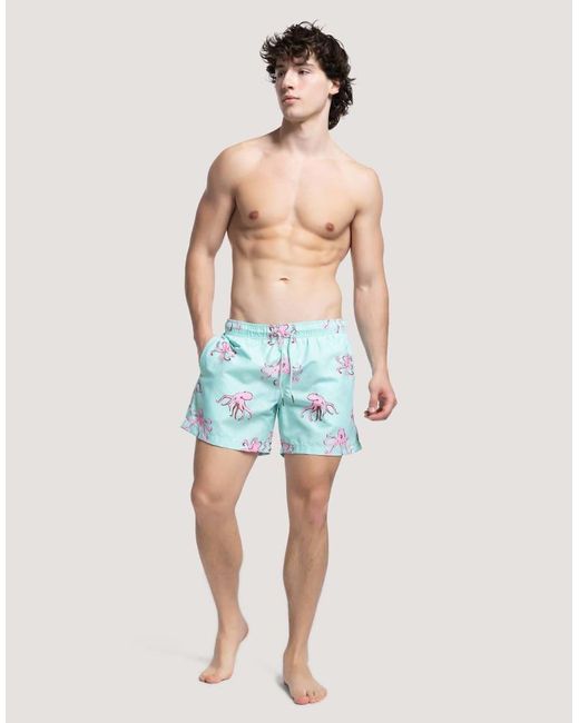 Apreslife Blue Octo Swim Shorts for men