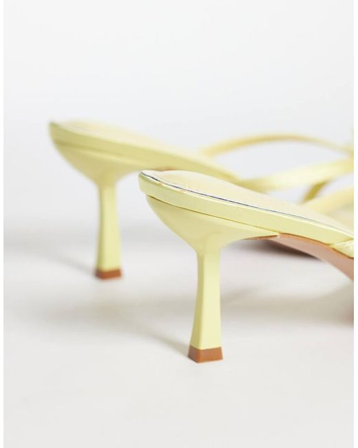 SIMMI Metallic Simmi London Elowen Heeled Mule Sandals With Flower
