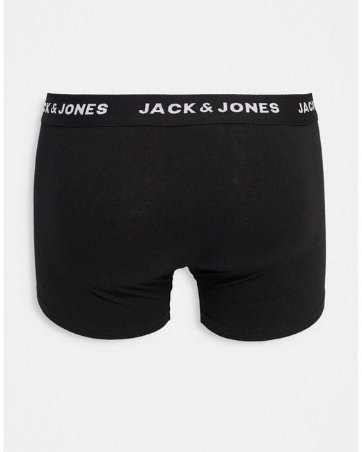 Jack & Jones Black 5 Pack Trunks for men