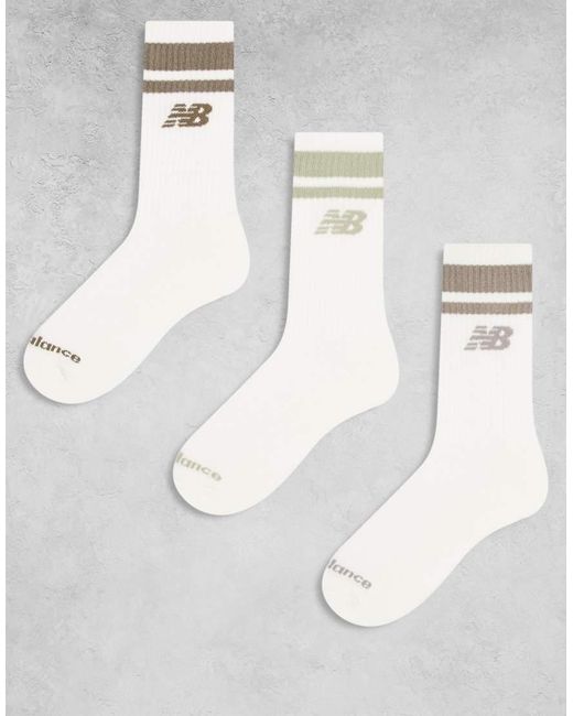 New Balance Gray Everyday Stripe Midcalf Sock for men