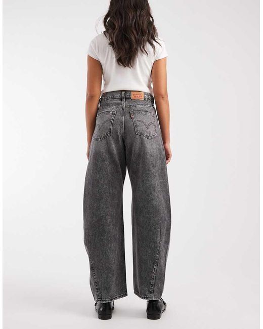 Levi's Black Cinch Barrel Jeans