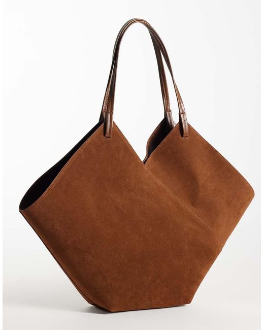 ASOS Brown Faux Suede Vase Tote Bag