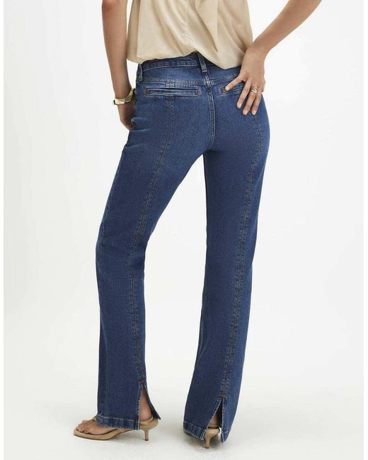 River Island Blue Back Split Seam Bootcut Jeans