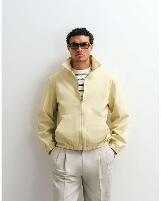 ASOS Natural Cotton Harrington Jacket for men