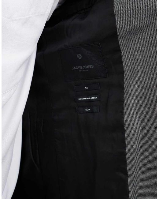 Jack & Jones Gray Slim Fit Jersey Suit Jacket for men
