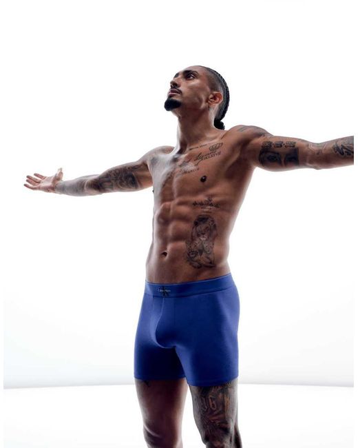 Calvin Klein Blue Monogram Cotton 3 Pack Boxer Briefs for men