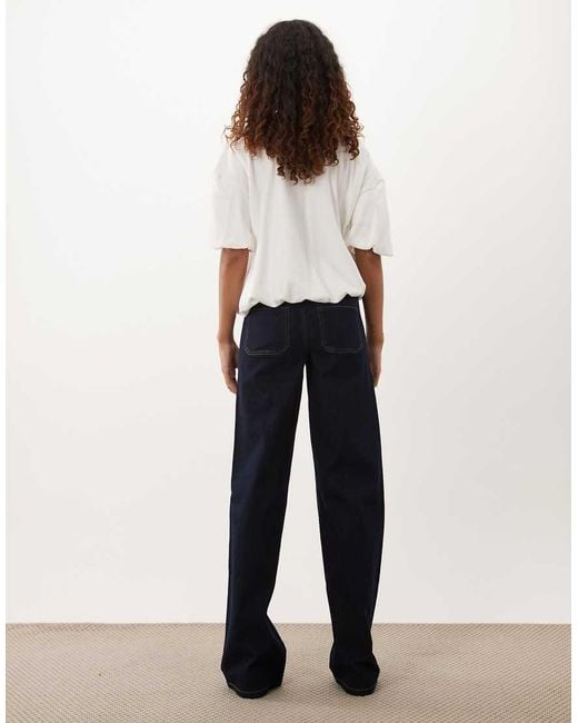 JDY Tall White Vanessa Mid Waist Wide Leg Jeans