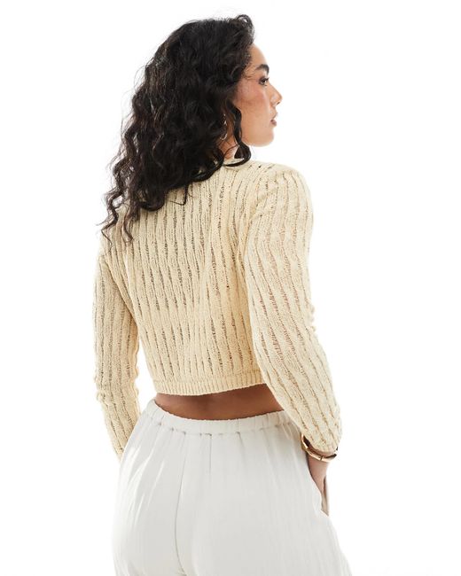 Monki Yellow – strickjacke