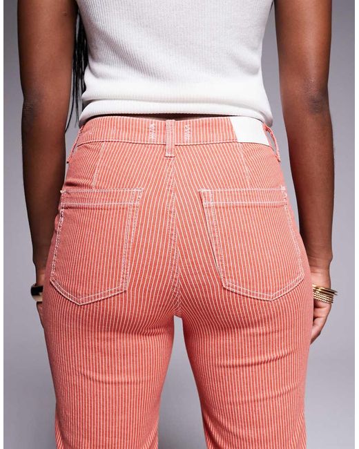 River Island Red Relaxed Flare Jean