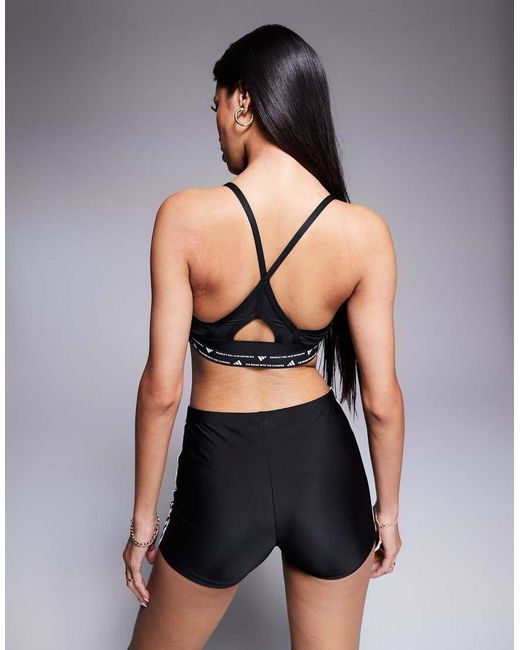 Adidas Originals Black Adidas Training Aerct Bra
