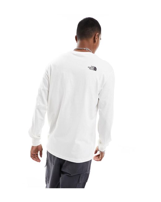 1966 heritage - t-shirt à manches longues avec logo - cassé The North Face pour homme en coloris White