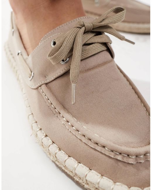 ASOS Gray Boat Shoe Espadrilles for men