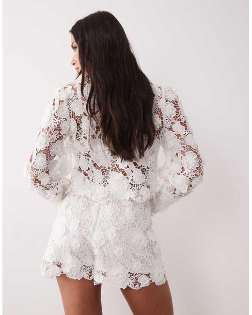 Bardot White Amyra High Waisted Shorts