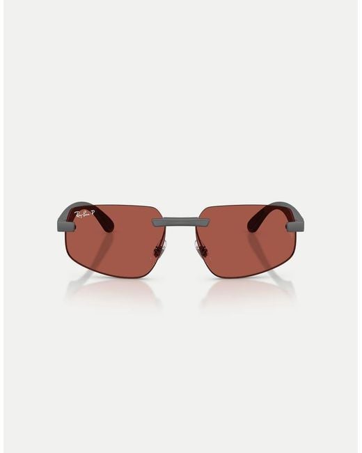 Ray-Ban Brown Rb4475 Polarized Ultra Lenses Irregular Polarised Sunglasses With Lens