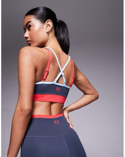 P.E Nation Blue Paramount Sports Bra