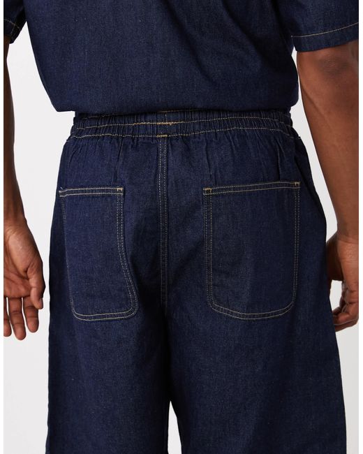 Jack & Jones Blue Drawstring Denim Shorts for men