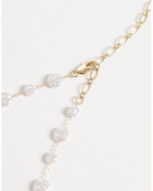 ASOS White Asos Design Curve Pearl Detailed Necklace