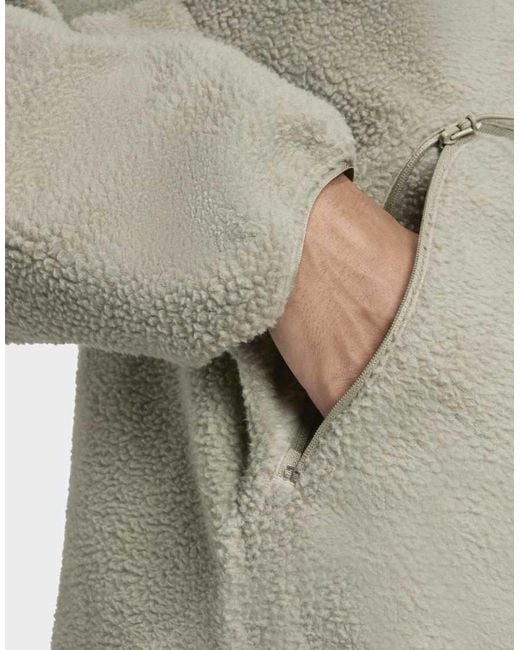 Adidas Originals Gray City Tech High Pile Fleece Full-Zip Jacket for men