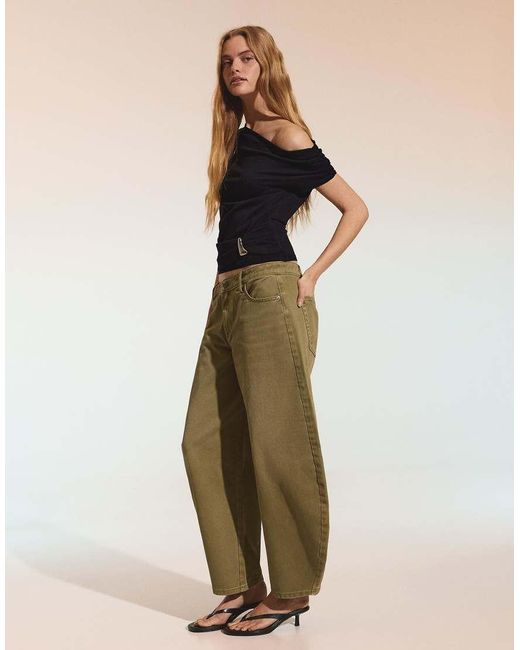 Bershka Black Asymmetric Belted Jumper