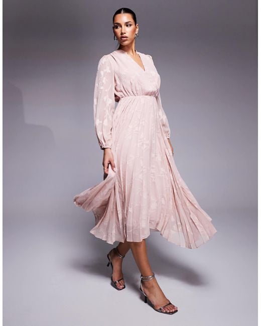 Ever New Robe EVER NEW Belted Textured Maxi Dress in Pink | Lyst