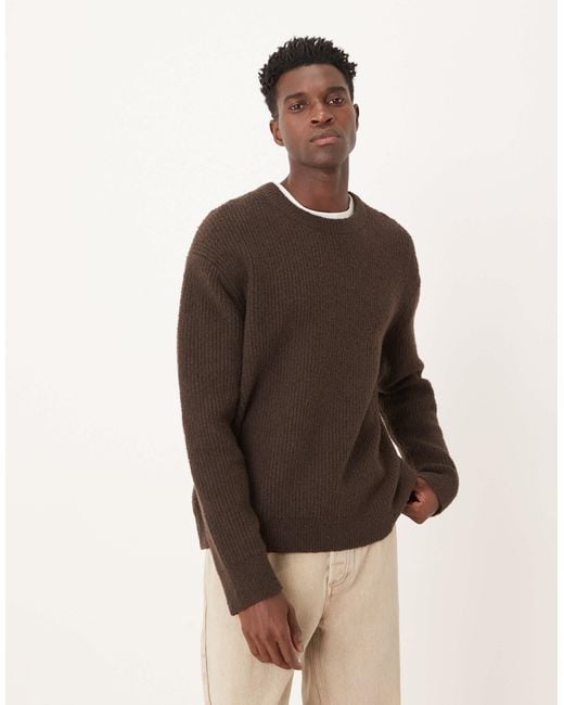 ARKET Brown Wide Rib Knitted Jumper for men