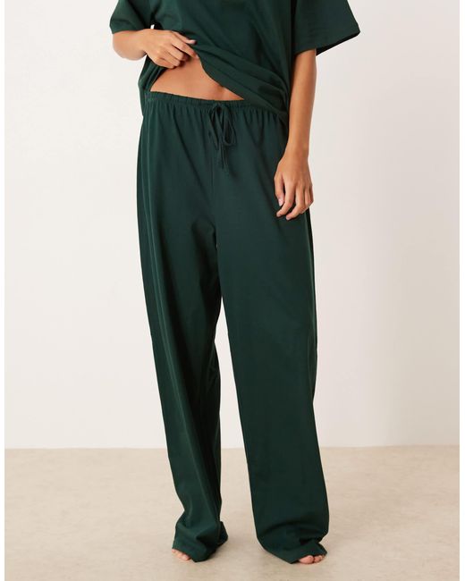 ASOS Green Mix & Match Cotton Pyjama Trouser