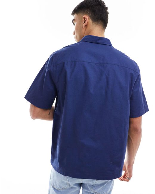 Camisa oxford holgada ASOS de hombre de color Blue