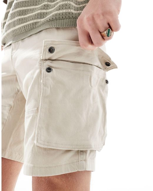 Pantaloncini cargo color pietra di Only & Sons in White da Uomo