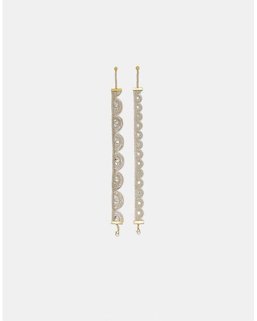 Stradivarius White Set Of 2 Mirror Choker Necklaces