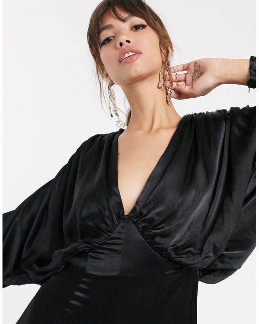 satin black jumpsuit