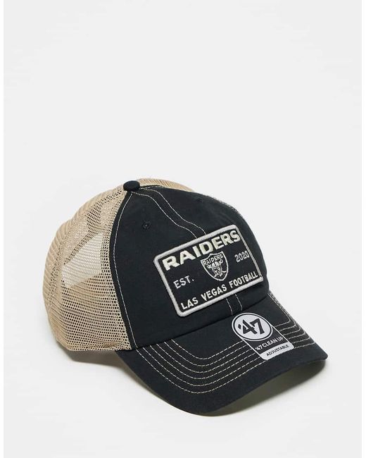 '47 Black La Raiders Clean Up Trucker Cap
