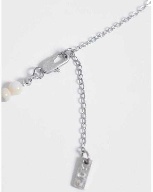 ASOS White 2 Pack Beaded Stone And Sun Pendant Necklace for men