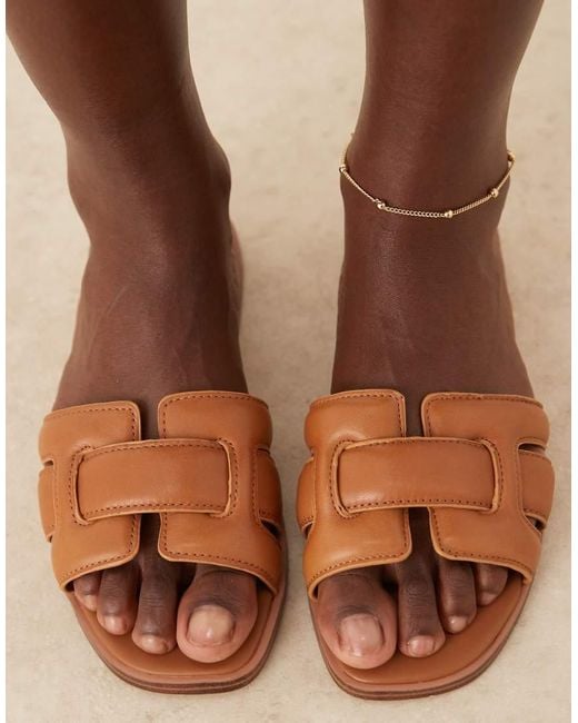 ALDO Brown Elenaa Padded Flat Sandals