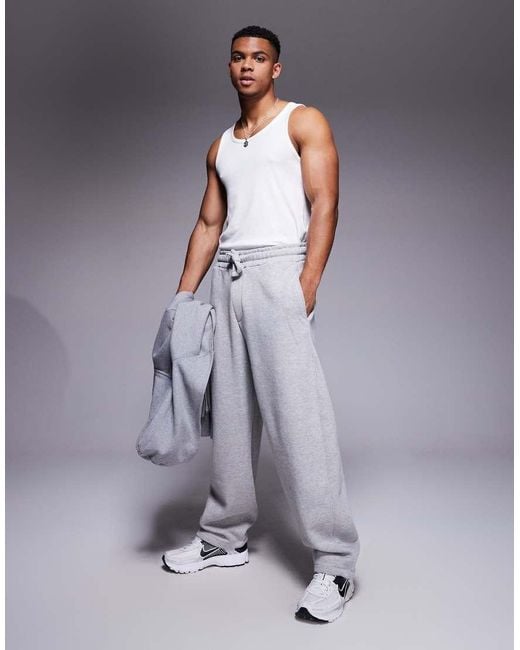 Bershka Gray Balloon Fit Trackies for men