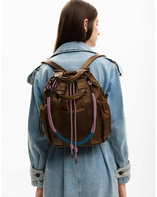 Desigual Brown Medium Multiposition Backpack