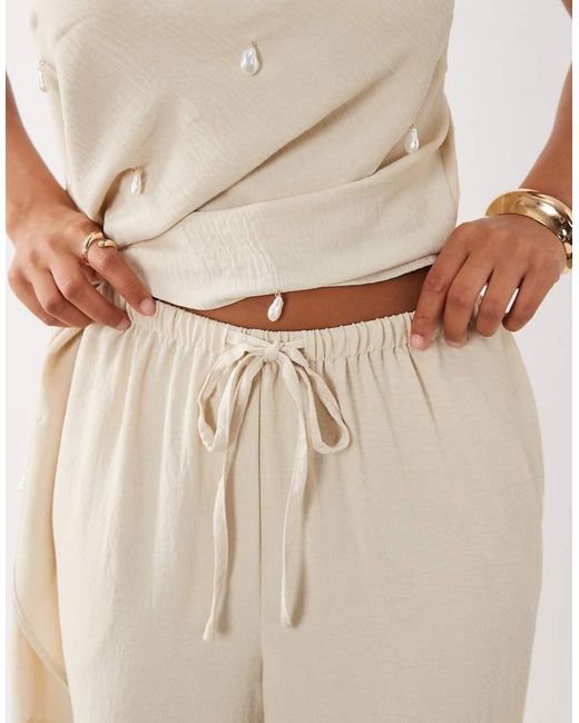 Six Stories Natural High Waist Flowy Pants