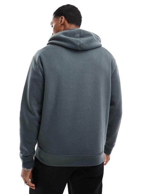 Hollister Gray Relaxed Icon Hoodie for men