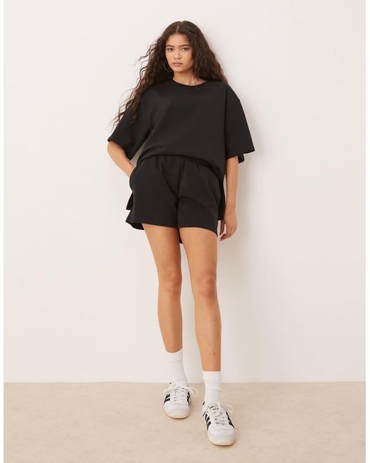 ASOS Short Met Interlock-Naden in het Black