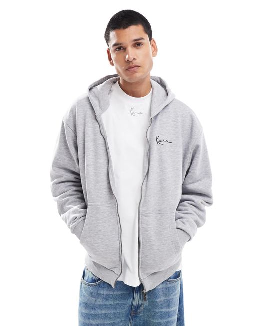 Karlkani – basic-kapuzenjacke in Gray für Herren