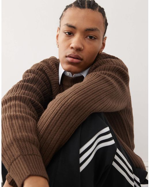 Pull ras Collusion pour homme en coloris Brown