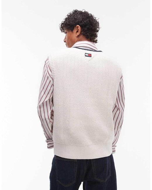 Tommy Hilfiger Natural Manhattan Sweater Vest for men