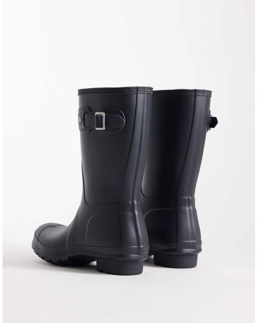 Hunter Blue Original Short Wellington Boots
