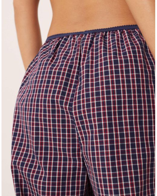 ASOS Purple Wide Leg Pajama Pants With Elastic Waistband