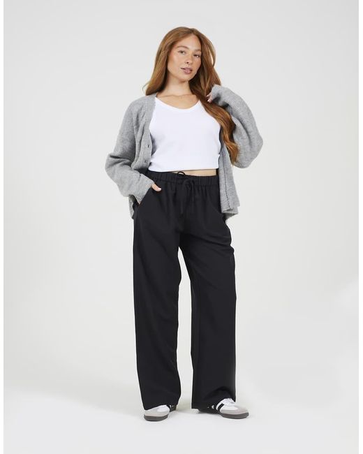 Brave Soul Blue High Waisted Wide Leg Trousers