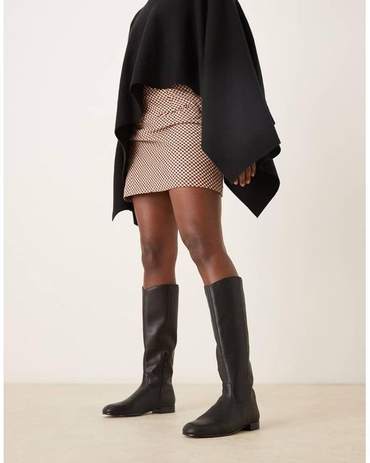 Mango Black Classic Leather Boot