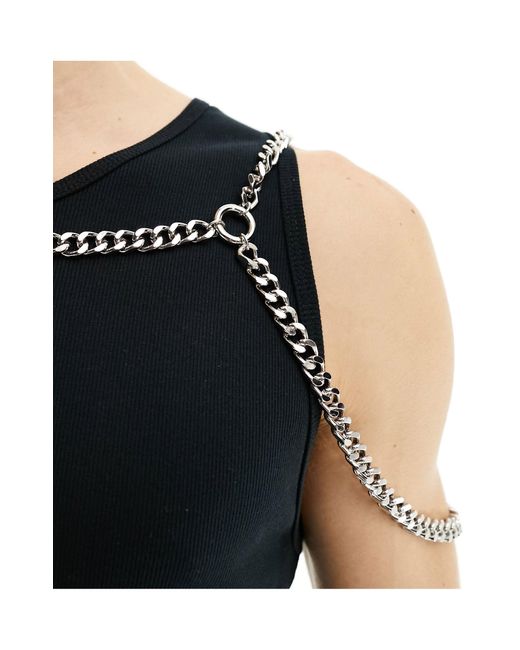 ASOS Black Chain Shoulder Harness for men