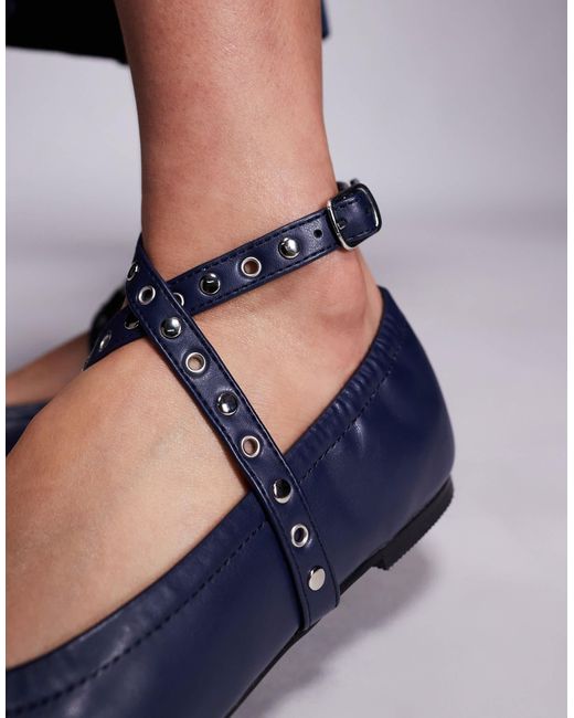 Public Desire Blue Scotty Ballet Flats