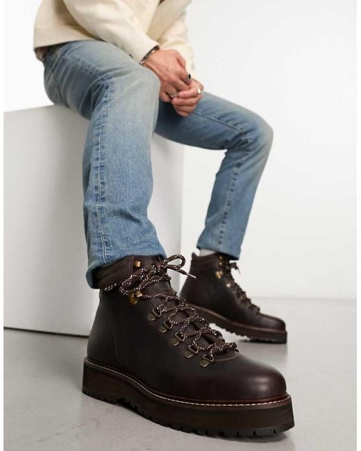 Walk London Blue Connery Hiking Boots for men