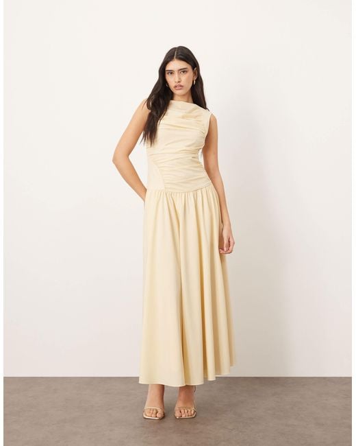 ARRANGE Natural – midikleid aus popeline