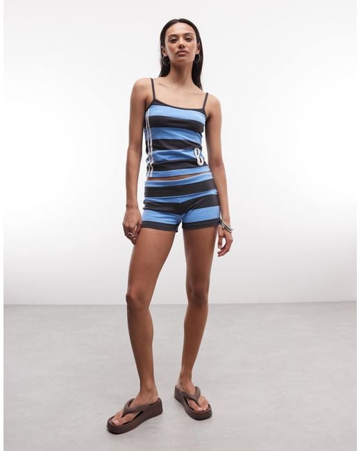 Collusion Blue Fold Over Booty Short